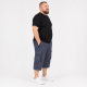 Бриджи мужские Sport большие размеры 2XL-6XL карго в клетку,Черный, 6XL