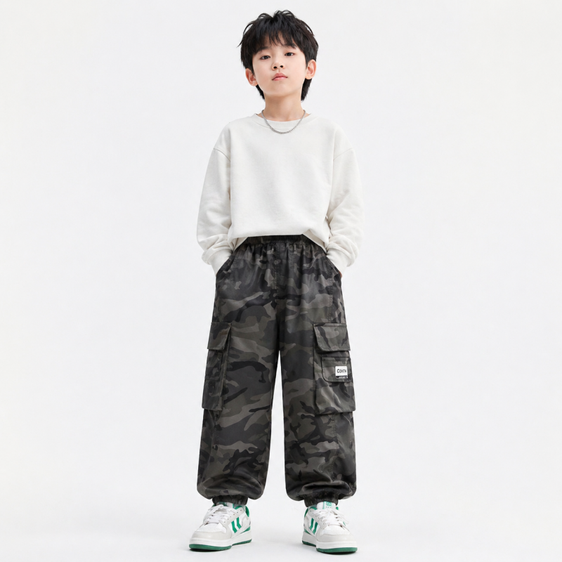 Джогери Alder Military для хлопчика 9-14 років мом карго baggy,Сірий 140