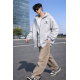 Зип худи для хлопчика oversize підліткове на блискавці щільне з капюшоном JP, Світло-сірий, 164