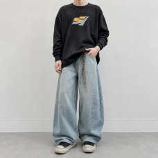 Джинси Infinite baggy для хлопчика 10-17 років широкі скейтер на гумці, Блакитний 164