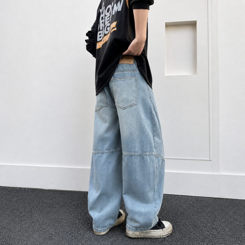 Джинси Infinite baggy для хлопчика 10-17 років широкі скейтер на гумці, Блакитний 164