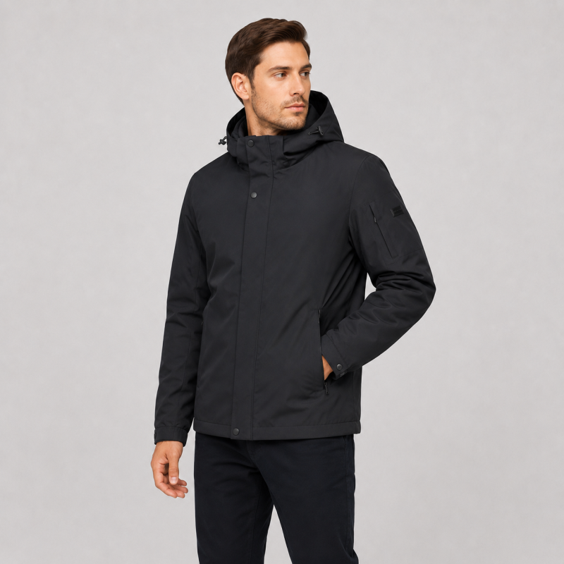 Куртка демисезонная M.a.d.i.s.s. мужская M-4XL на подкладке,Черный, 4XL