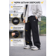 Штани для хлопчика baggy широкі підліткові спортивні оверсайз трикотажні,Чорний 152