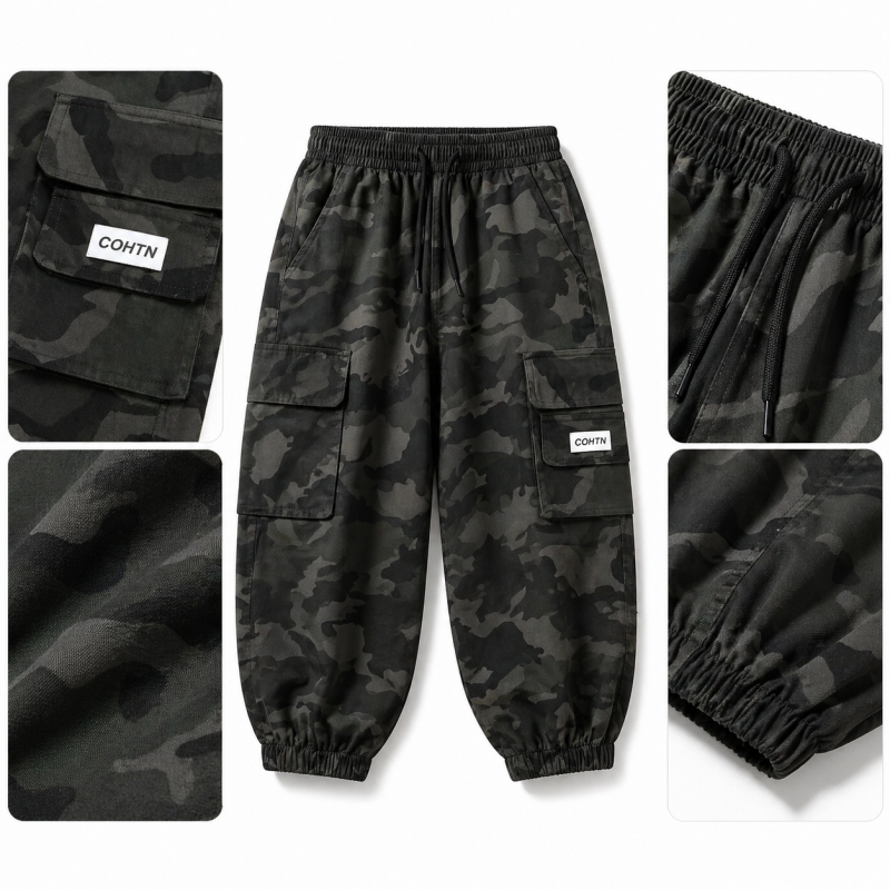 Джогери Alder Military для хлопчика 9-14 років мом карго baggy,Сірий 152