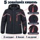 Зимняя мембранная куртка ZGH для мальчика, Черный, 152