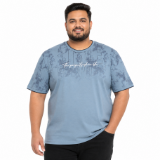 Футболка Red Down чоловіча 6XL-9XL бавовняна великого розміру, 7XL, Морська хвиля