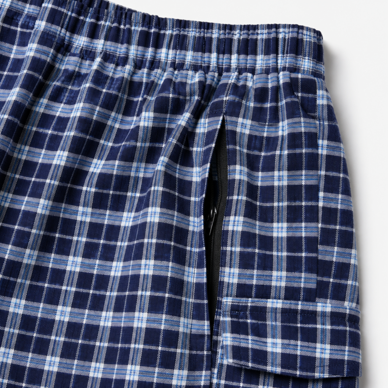 Бриджі чоловічі Sport великі розміри 2XL-6XL карго в клітинку, Синій з блакитним, XXL