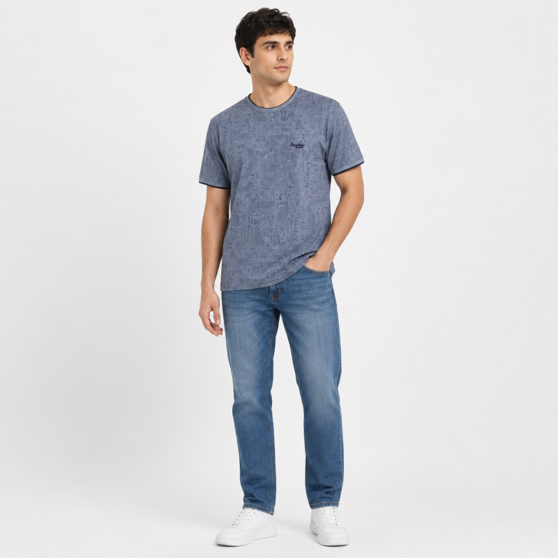 Футболка чоловіча Red-Down 2XL-5XL - великі розміри, 95% бавовна 5% еластан,4XL,Сірий