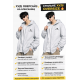 Зип худи для мальчика oversize подростковое на молнии плотное с капюшоном JP,Светло-серый,  140