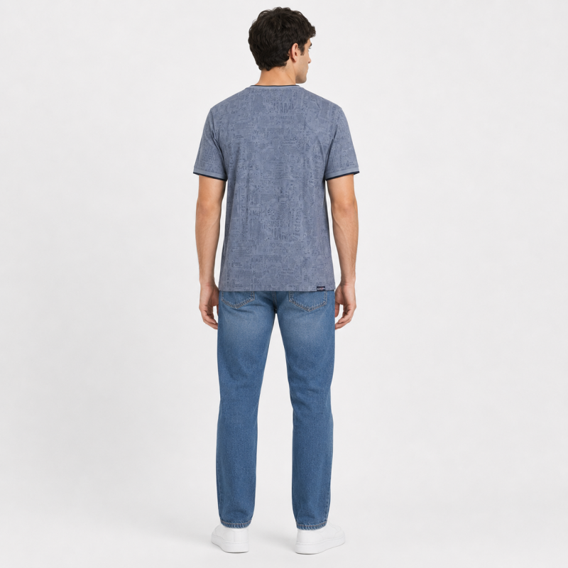 Футболка чоловіча Red-Down 2XL-5XL - великі розміри, 95% бавовна 5% еластан,XXXL,Сірий