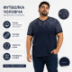 Футболка Red Down чоловіча 6XL-9XL великого розміру бавовна еластан, 8XL, Темно-синій