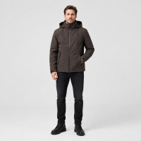 Куртка демисезонная M.a.d.i.s.s. мужская M-4XL,Темный шоколад, 4XL