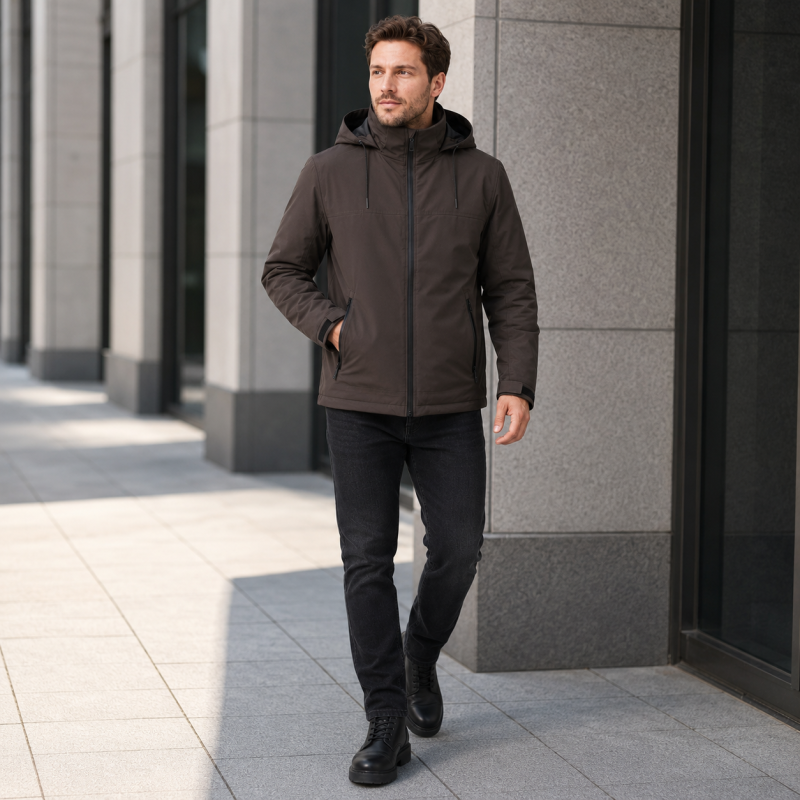 Куртка демисезонная M.a.d.i.s.s. мужская M-4XL,Темный шоколад, 4XL