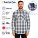 Чоловіча сорочка Gold Golf Man у клітку довгий рукав XL-5XL з 3 кишенями,5XL, Білий із сірим