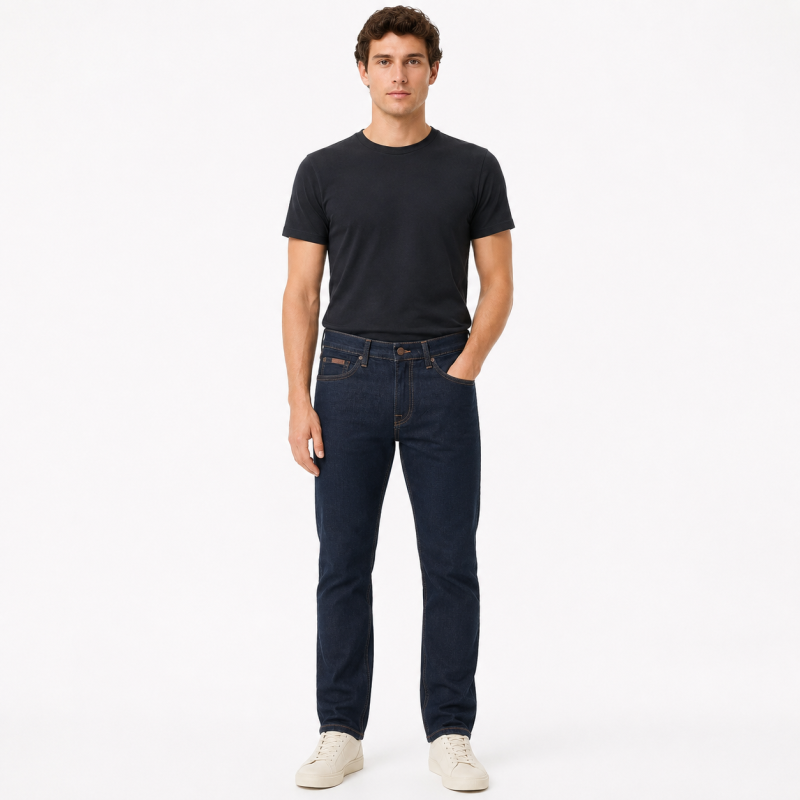 Джинсы мужские Wrangler Regular прямые 100% коттон,38  Темно-синий