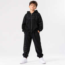 Костюм спортивный Nice Studio для мальчика оверсайз,Черный 140