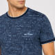 Футболка чоловіча Gaballi бавовна 95% еластан 5% - повномірна модель Туреччина,L,Темно-синій з бірюзовим