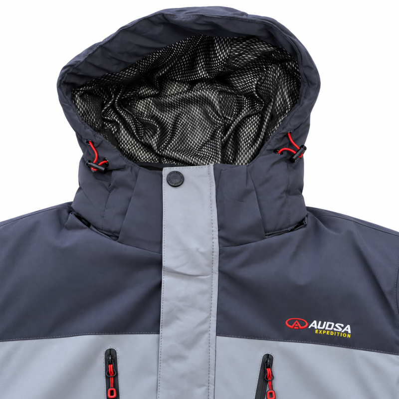 Термокуртка зимняя Audsa мужская M-3XL мембранная Omni-Heat,XXL, Серый