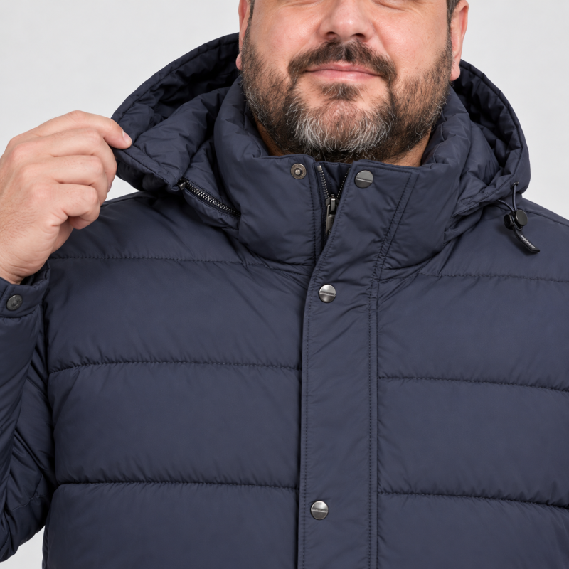 Мужская куртка еврозима SAZ больших размеров с капюшоном,8XL, Темно-синий