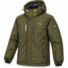 Термокуртка Snow мужская XXL-6XL зимняя мембранная Omni-Heat,XXXL, Хаки