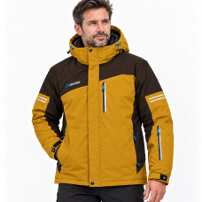 Куртка термо зимняя Audsa мужская M-3XL лыжная,Горчичный,L