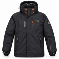 Термокуртка Snow мужская XXL-6XL зимняя мембранная Omni-Heat,XXL, Черный