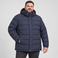 Мужская куртка еврозима SAZ больших размеров с капюшоном,7XL, Темно-синий
