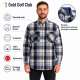 Чоловіча сорочка Gold Golf Man у клітку довгий рукав XL-5XL з 3 кишенями, 4XL, Білий з блакитним