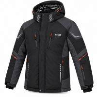 Термокуртка зимняя Snow мужская M-3XL мембранная Omni-Heat,XXL, Черный