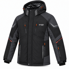 Термокуртка зимняя Snow мужская M-3XL мембранная Omni-Heat,XXL, Черный