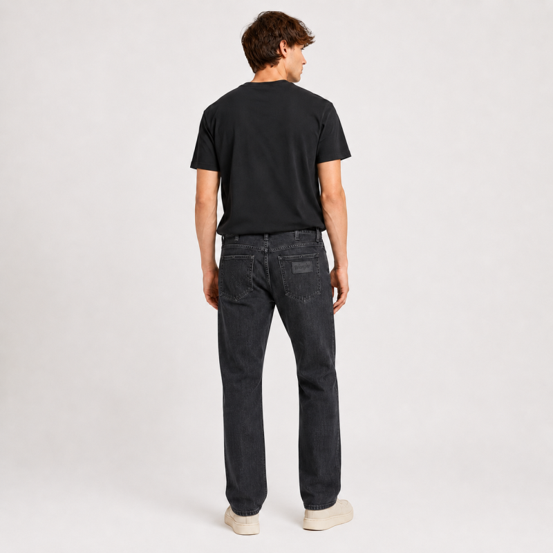 Джинсы мужские Wrangler Regular прямые 100% коттон,34  Темно-серый графит