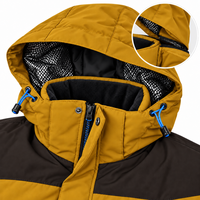 Куртка термо зимняя Audsa мужская M-3XL лыжная,Горчичный,M