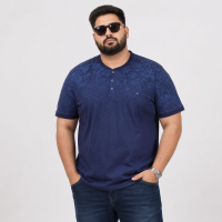 Футболка Red Down чоловіча 6XL-9XL великого розміру бавовна еластан, 6XL, Синій
