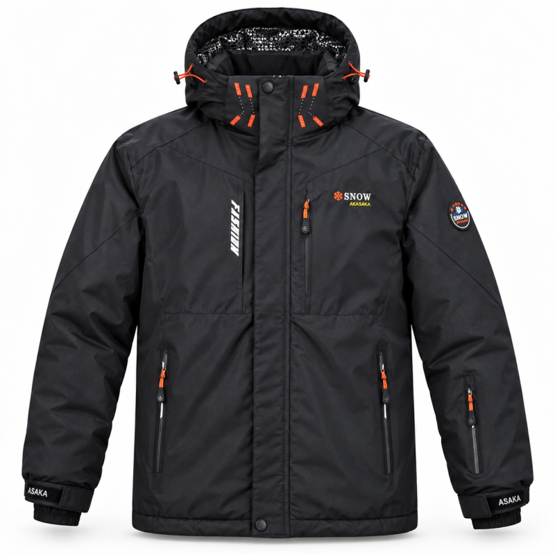 Термокуртка Snow мужская XXL-6XL зимняя мембранная Omni-Heat,6XL, Черный