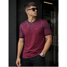 Футболка Red Down чоловіча 6XL-9XL великого розміру бавовна еластан, 6XL, Бордовий