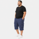 Бриджи мужские Sport большие размеры 2XL-6XL карго в клетку,Темно-синий, 5XL