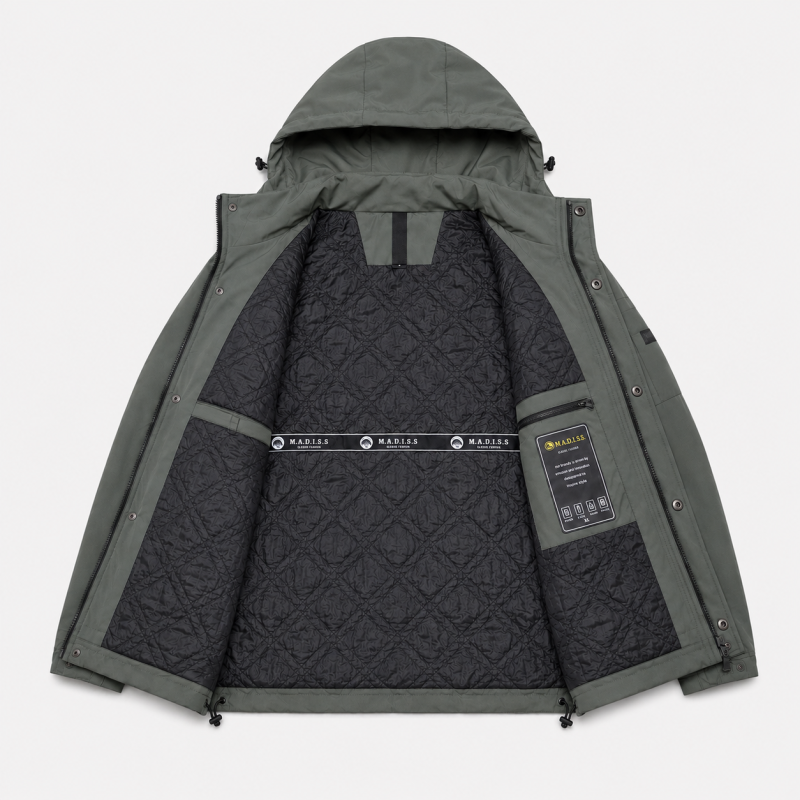 Куртка демисезонная M.a.d.i.s.s. мужская M-4XL на подкладке,Оливковый, M