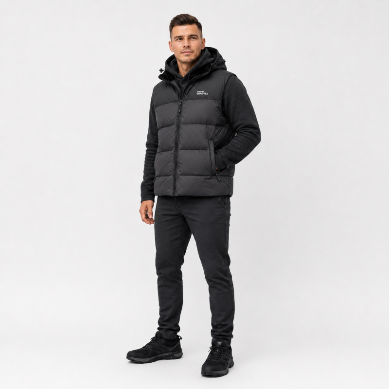 Жилет мужской Bihor утепленный Core-Tex,4XL, Мокрый асфальт