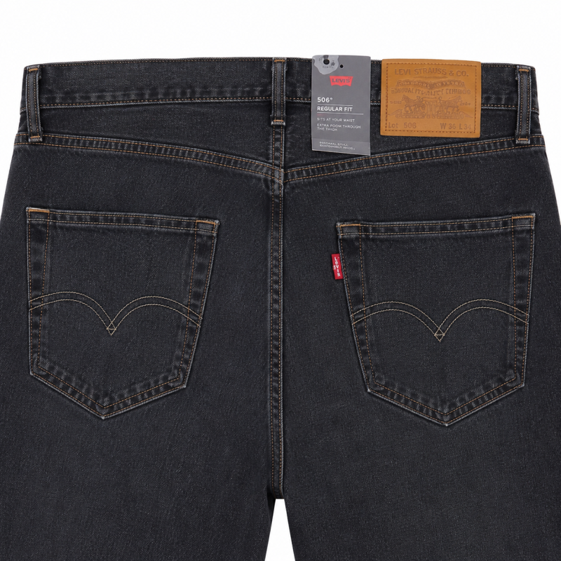 Джинсы мужские Levis 506 Regular прямые 99% коттон 1% эластан, 31   Графитовый винтаж