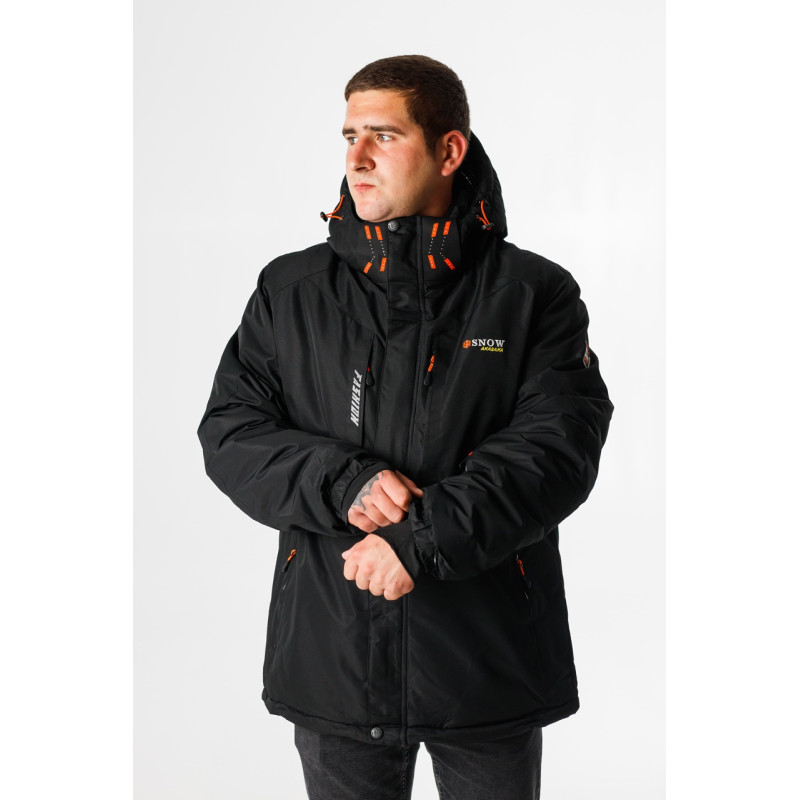 Термокуртка Snow мужская XXL-6XL зимняя мембранная Omni-Heat,4XL, Черный