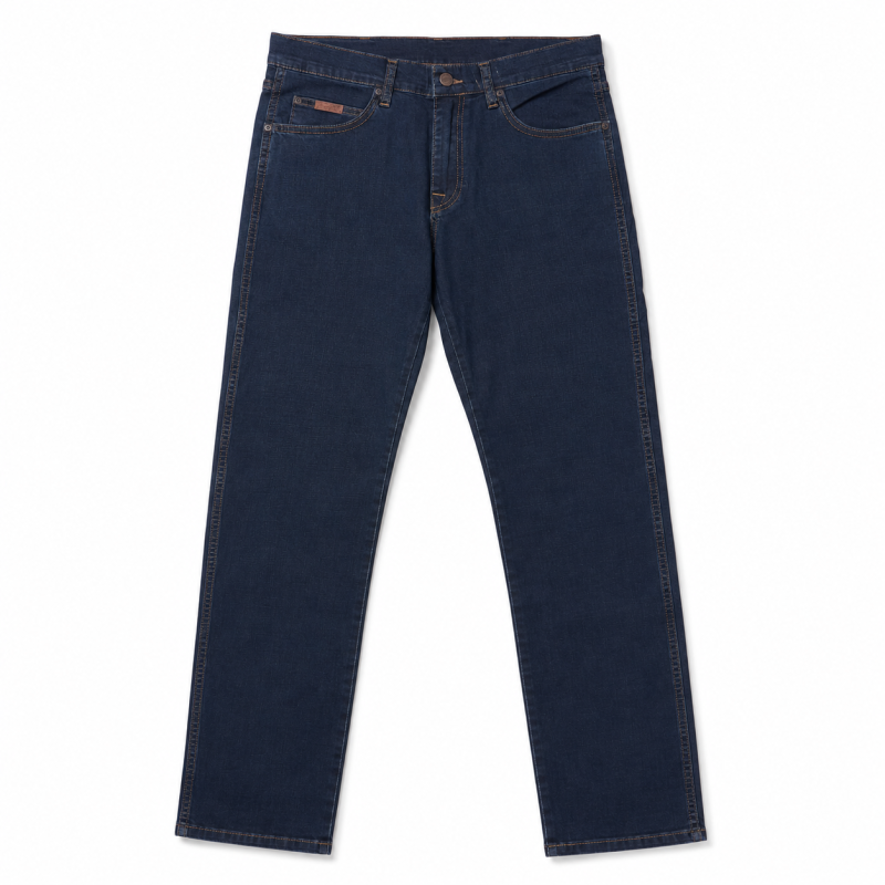 Джинсы мужские Wrangler Regular прямые 100% коттон,34  Темно-синий