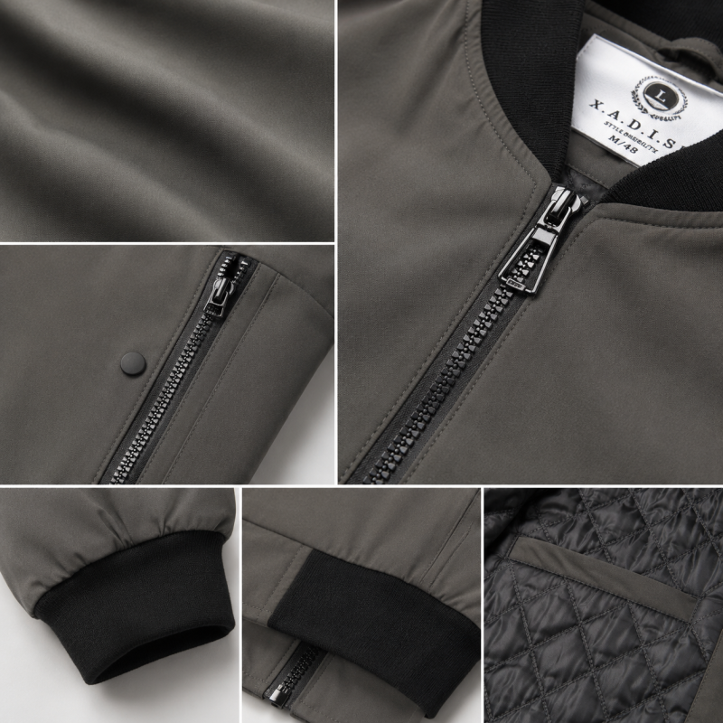 Куртка бомбер демисезонная M.a.d.i.s.s. мужская M-4XL,Серый хаки, XXL