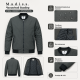 Куртка бомбер демисезонная M.a.d.i.s.s. мужская M-4XL,Графитово-оливковый., M