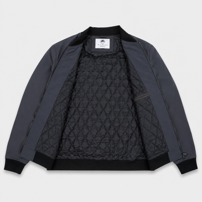 Куртка бомбер демисезонная M.a.d.i.s.s. мужская M-4XL,Синий графит, L