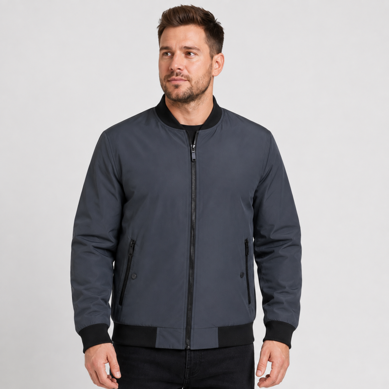 Куртка бомбер демисезонная M.a.d.i.s.s. мужская M-4XL,Синий графит, XXL