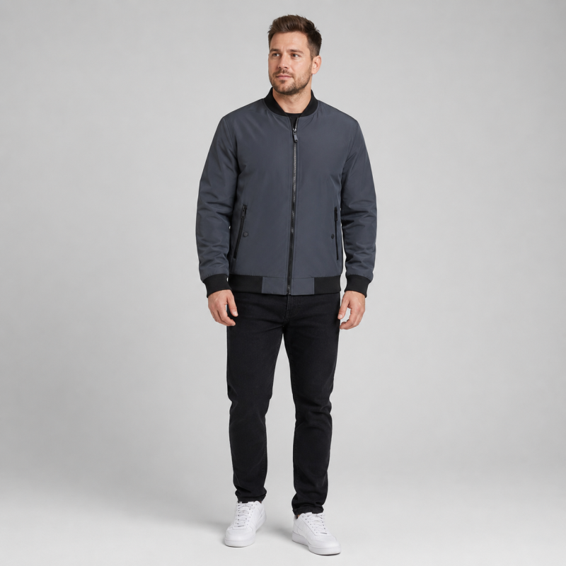 Куртка бомбер демисезонная M.a.d.i.s.s. мужская M-4XL,Синий графит, XXXL