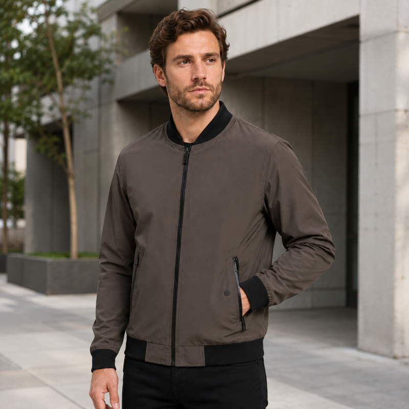 Куртка бомбер демисезонная M.a.d.i.s.s. мужская M-4XL,Темный шоколад, XL