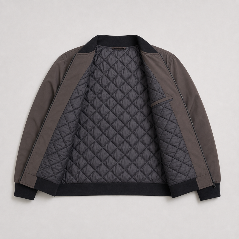 Куртка бомбер демисезонная M.a.d.i.s.s. мужская M-4XL,Темный шоколад, XL