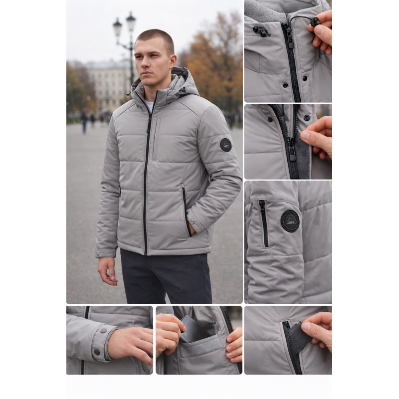 Куртка чоловіча Myst демісезон S-3XL арт.2621, Сірий, XXL