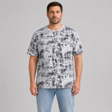 Футболка чоловіча Cracow марлевка 6XL-9XL - великі розміри, вільний крій, 6XL, Сірий